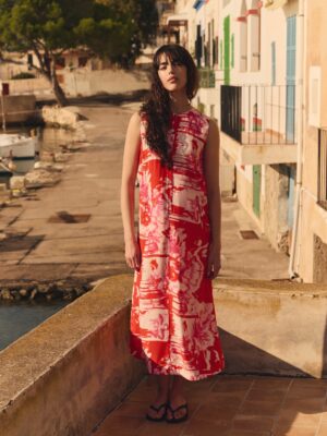 Haru FSC Sleeveless Dress Kimono Flower 15214