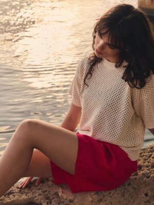 Kumi Short Sleeved Blouse Canvas 15251