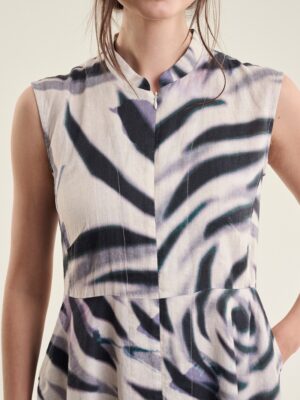 Harukaze Sleeveless Dress Zebra Rose 15202