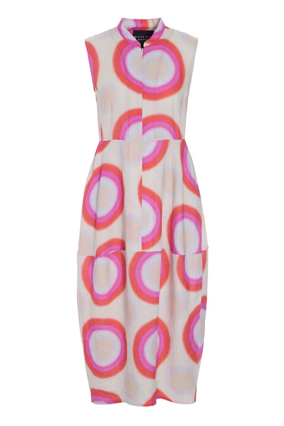 Harukaze Sleeveless Dress Op Art 15202