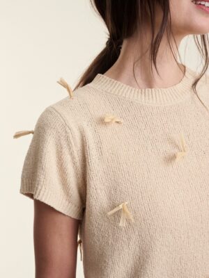 Kamitto Short Sleeved Fringe Blouse Bast 15247