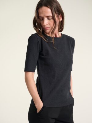 Naibu Rib Blouse Black 15072