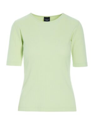 Naibu Rib Blouse Lime Cream 15072