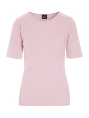 Naibu Rib Blouse Chalk Pink 15072