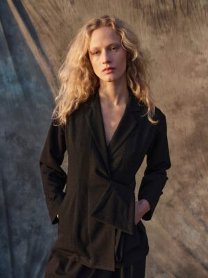 Sayaka Bow Jacket Black 15263