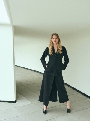 Sayaka Pants With Skirt Black 15267