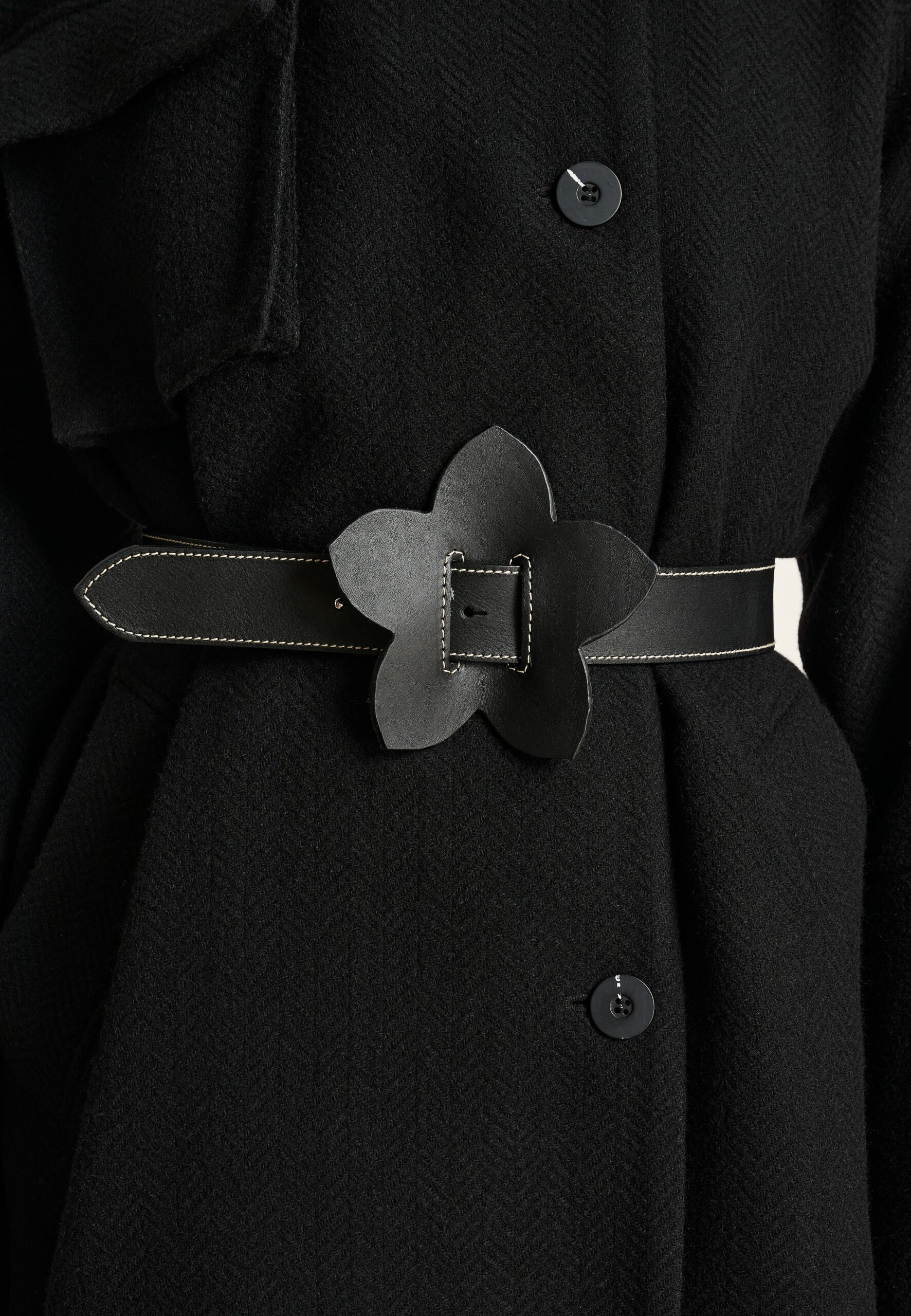 Reza Flower Belt Black 15366