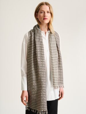 Check Threads Scarf Stone Check Threads 15473