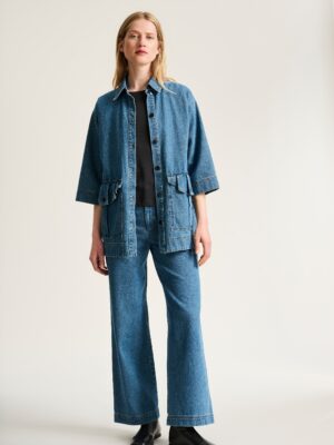 Hayato Long Jacket Blue Denim 15277