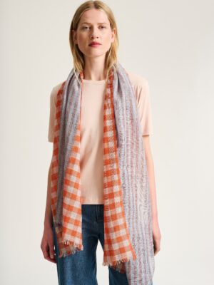 Checks'N' Stripes Scarf Dusty Rose Checks'N' Stripes 15472