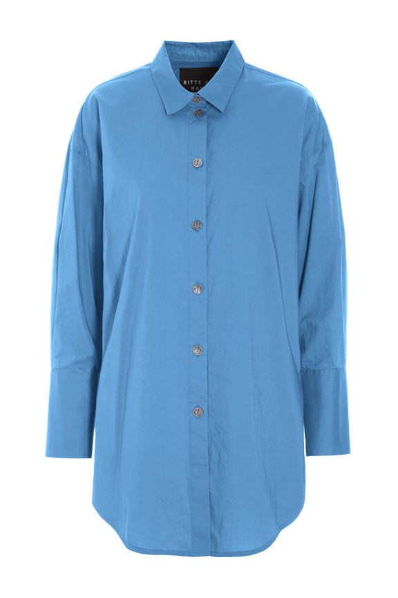 Core Cotton Big Shirt Lake Blue 15302