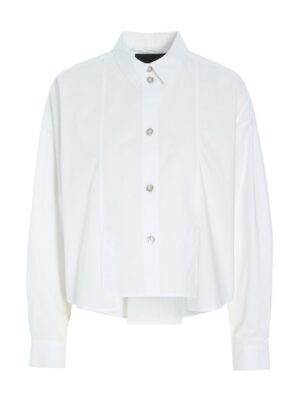 Core Cotton Shirt With Pleats White 15307