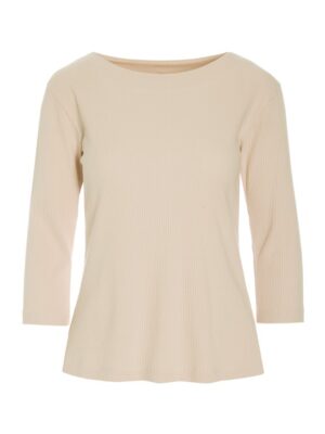 Naibu Rib 3/4 Sleeved Blouse Ivory 15317