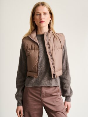 Feather Down Short Waistcoat Deer 15430