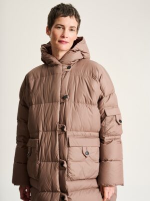 Feather Down Coat With Pockets Deer 15427