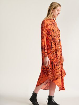 Iki Fsc Shirt Dress Orange Oysters 15338