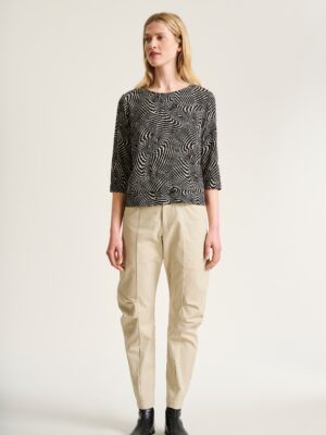 Tazuke Pleated Pants Stone 15402
