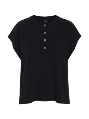 Kumo Cashmere Blouse With Buttons Black 15344