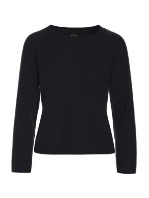 Kumo Cashmere Raglan Blouse Black 15345