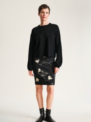 Kumo Cashmere Long Sleeved Blouse Black 15347