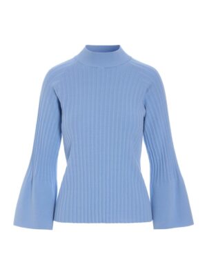 Akiko High Neck Blouse Lake Blue 15350