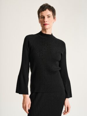 Akiko High Neck Blouse Black 15350