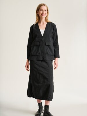 Tazuke Jacket With Zipper Black 15399