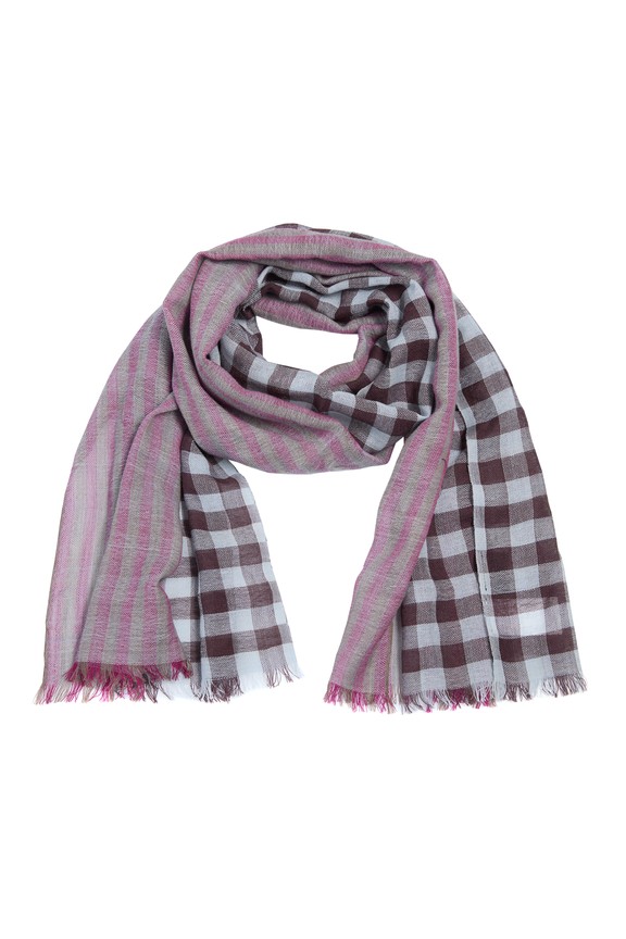 Checks'N' Stripes Scarf Aqua Checks'N' Stripes 15472
