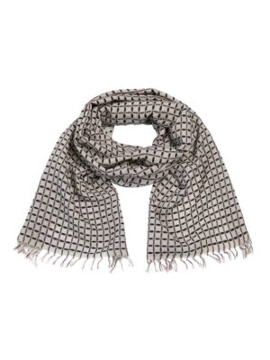 Check Threads Scarf Stone Check Threads 15473