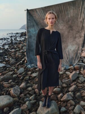 Yume Dress With Knot Black 15386