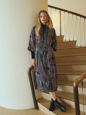 Shinobe Dress With Zipper Seaside Check 15407