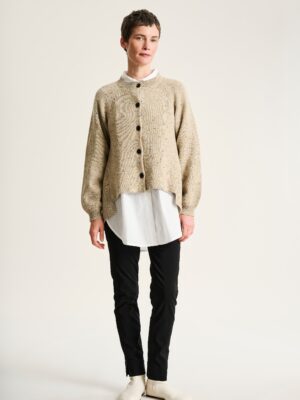 Shinabi Cardigan With Buttons Stone W. Sprinkles 15466