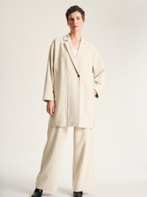Shinji Lapel Jacket Ivory Melange 15387