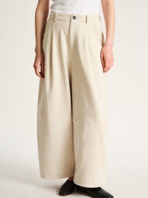 Shinji Wide Pants Ivory Melange 15390