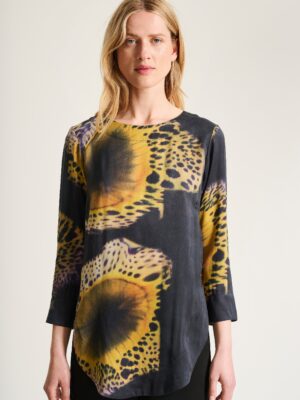 Shinobe Boat Neck Blouse Yellow Orchid 15409
