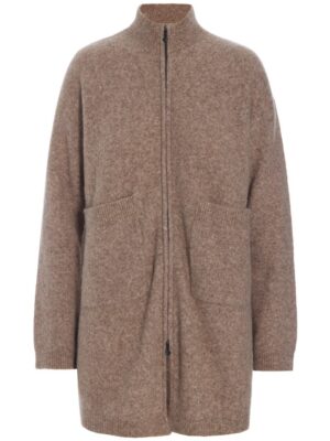 Hitsuji Cardigan With Zipper Deer Melange 15461