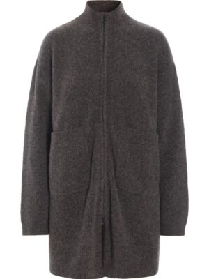 Hitsuji Cardigan With Zipper Earth Melange 15461